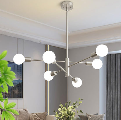 Sputnik - Lámpara tipo candelabro de techo de estilo industrial vintage con luces de estilo moderno, para cocina, comedor, 