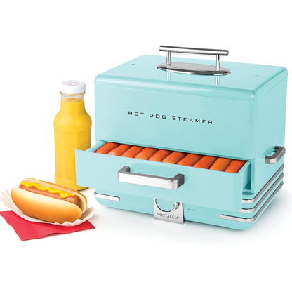 Nostalgia Vaporizador extragrande estilo comedor, 20 perros calientes y capacidad para 6 bollos