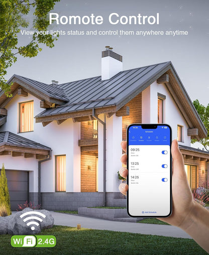 GHome Smart Interruptor, interruptor de luz Wi-Fi inteligente, Paquete de 4 piezas