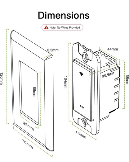 GHome Smart Interruptor, interruptor de luz Wi-Fi inteligente, Paquete de 4 piezas