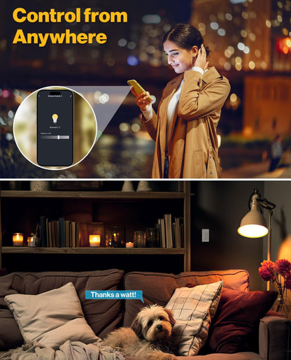 Sunco - Paquete de 2 interruptores reguladores inteligentes, interruptor de pared doble basculante, compatible con WiFi