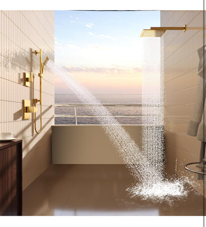 Sistema de ducha con barra deslizante, juego de grifo de ducha con cabezal de pared