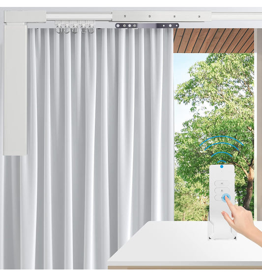 Cortinas eléctricas de 87 a 244 pulgadas, abridor motorizado con control remoto (157 pulgadas)