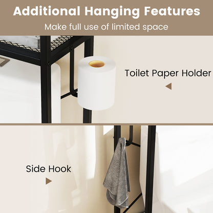 Over-The-Toilet Storage Cabinet With Heavy-Duty Metal Frame