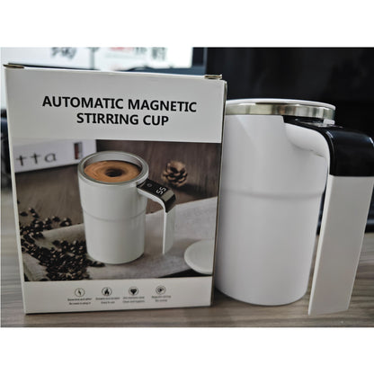 12oz Self Stirring Mug, Auto Magnetic Coffee Mug With LED Display Temperature,