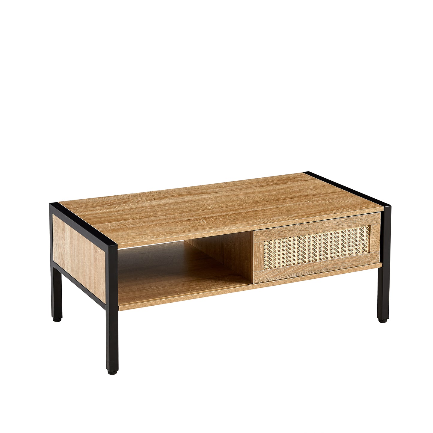 Rattan Coffee Table Metal Legs