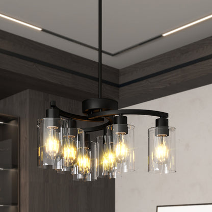 Lámpara de Techo Negra Moderna 6 Luces - Farmhouse | Flat Rate