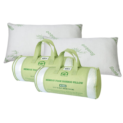 2Pcs Or 1Pcs Bamboo Memory Foam Pillow Hypoallergenic