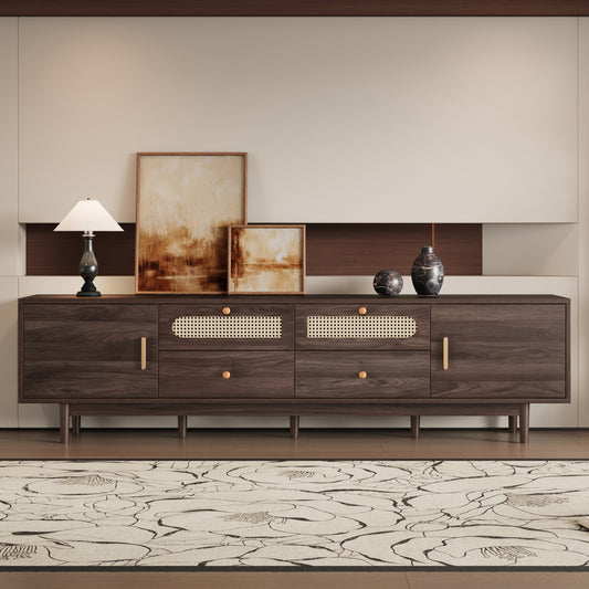 76 TV Stand With Drawers For Living Room Bedroom, Modern Chic Entertainment Center For TVs Up To 85 Inches, Entertainment Center With Storage